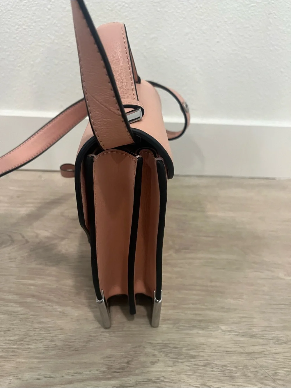 Mackage Rose Pebble Leather Arrow Satchel Crossbody Bag